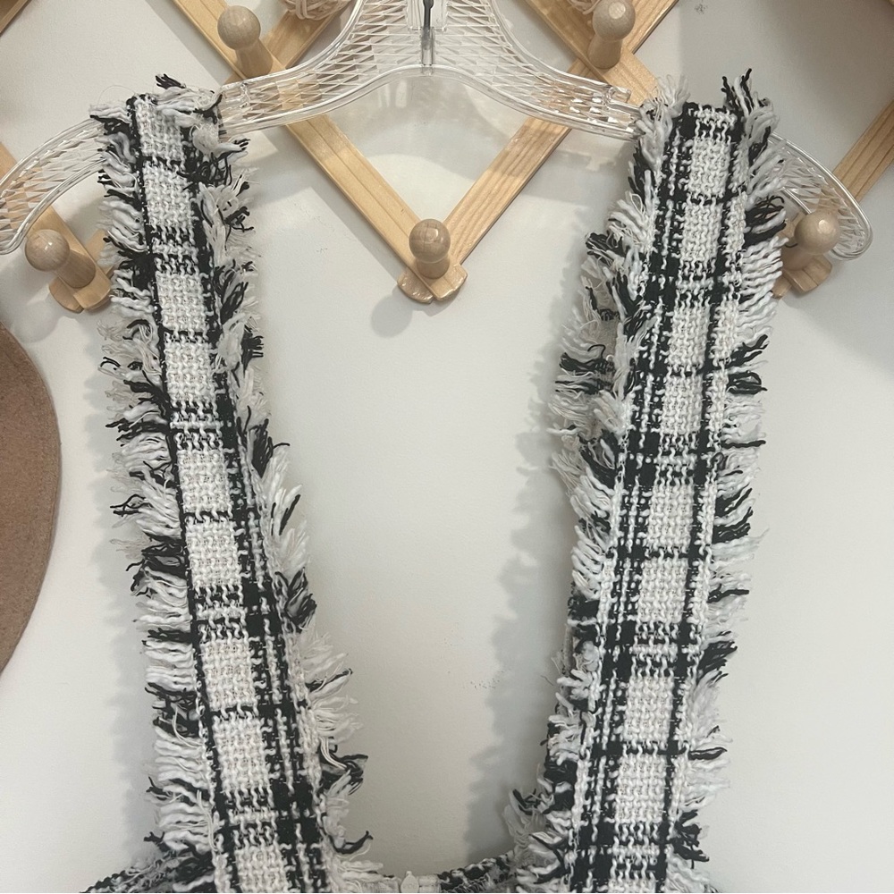 Glamaker Black and White Plaid Romper - Picture 5 of 15